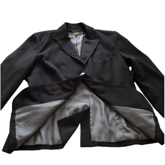 Allen by ABS Black Button Front Flap Pockets Long Sleeve Blazer Jacket Size 12 - Picture 10 of 12